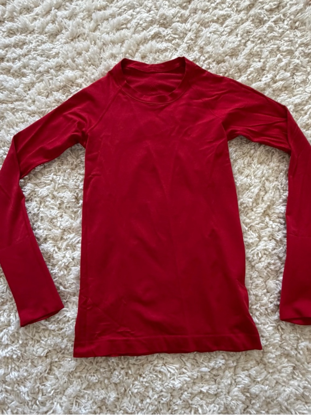 lululemon athletica Long Sleeve Crew Top - Red